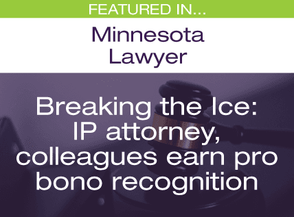 Breaking the Ice: IP attorney, colleagues earn pro bono recognition